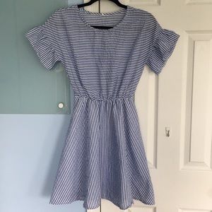 Pretty Summer Striped Dress with Cinched Waist
